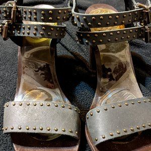 Studded Gray Sandals - New 8.5